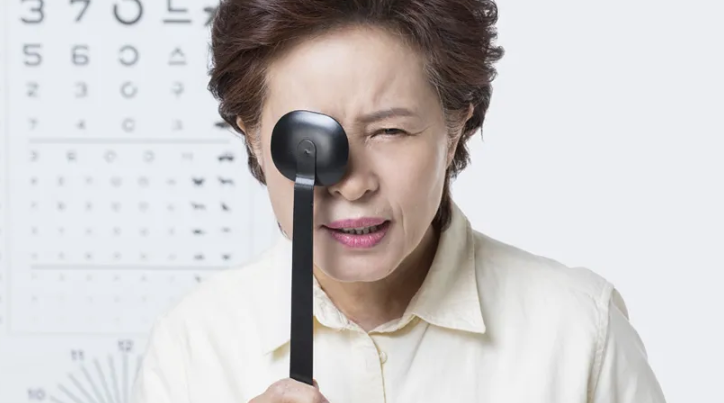백내장수술회복기간을 파악하기 위해 검사하는 모습